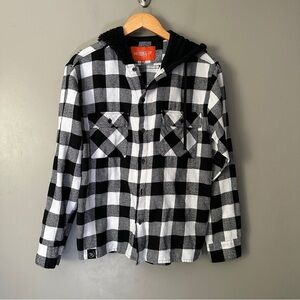 Brooklyn Standard plaid  flannel hoodie
